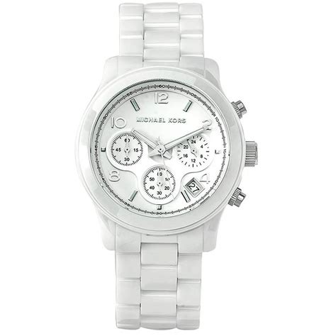 Michael Kors Ceramic Chronograph Quartz White Dial 